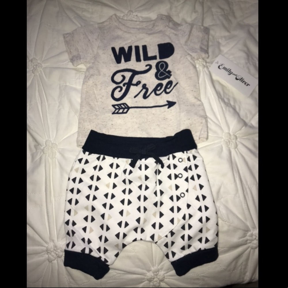 NWT 6-9 months Emily and Oliver boy outfit